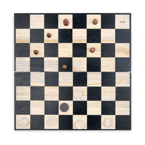 Mango Wood chess & draughts, 7 x 20 x 40cm, Mango Wood