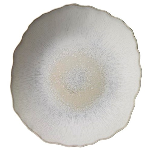 Plume Pair of dinner plates, 26cm, white pearl
