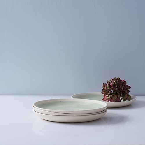 Finsbury Set of 6 dessert plates, Dia17.5cm, Light Green