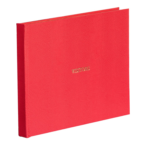 Oyster Bay Lined Visitors Book, L22.2 x W28cm, Burgundy Croc