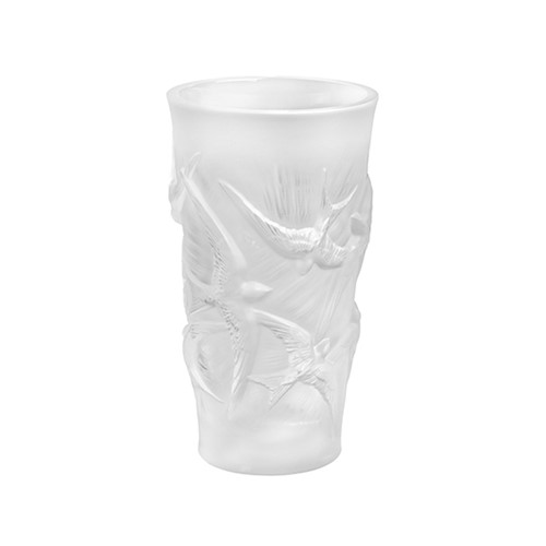 Hirondelles Vase, H15 x D8cm, Clear/Satin Finish