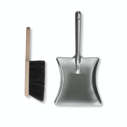  Galvanised dustpan and brush