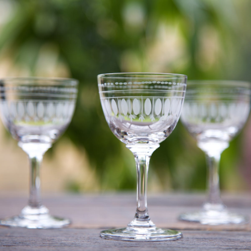 Ovals Set of 6 liqueur glasses, 80ml, Crystal