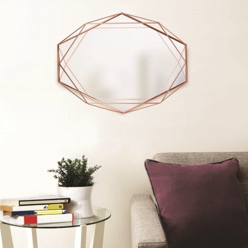 Prisma Mirror, 57 x 43 x 10cm, Copper
