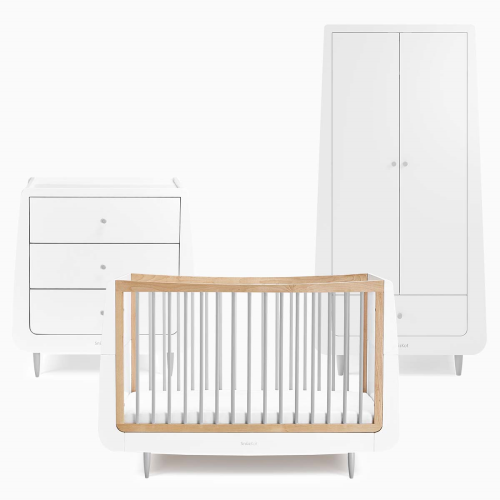 SnuzKot Skandi 3pc Nursery Furniture Set, Grey