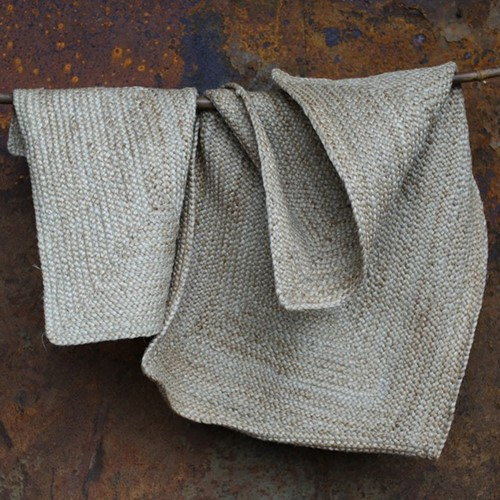 Braided Rug - small, W60 x L90cm, Natural Hemp