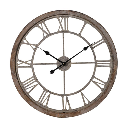  Cut-out clock, D64.5 x H5.5cm, Wood